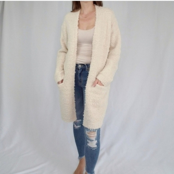 Dress Forum Cream Open Front Cardigan - Picture 4 of 7